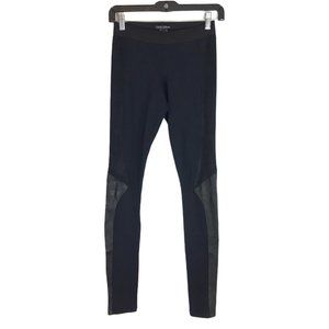 🌷 David Lerner Leather and Suede Detail Black Legging Size XS
